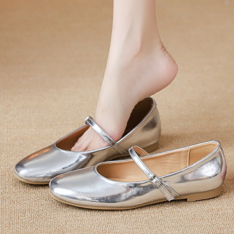 Mary Jane Shoes - Ballerine argento Scarpe da donna eleganti
