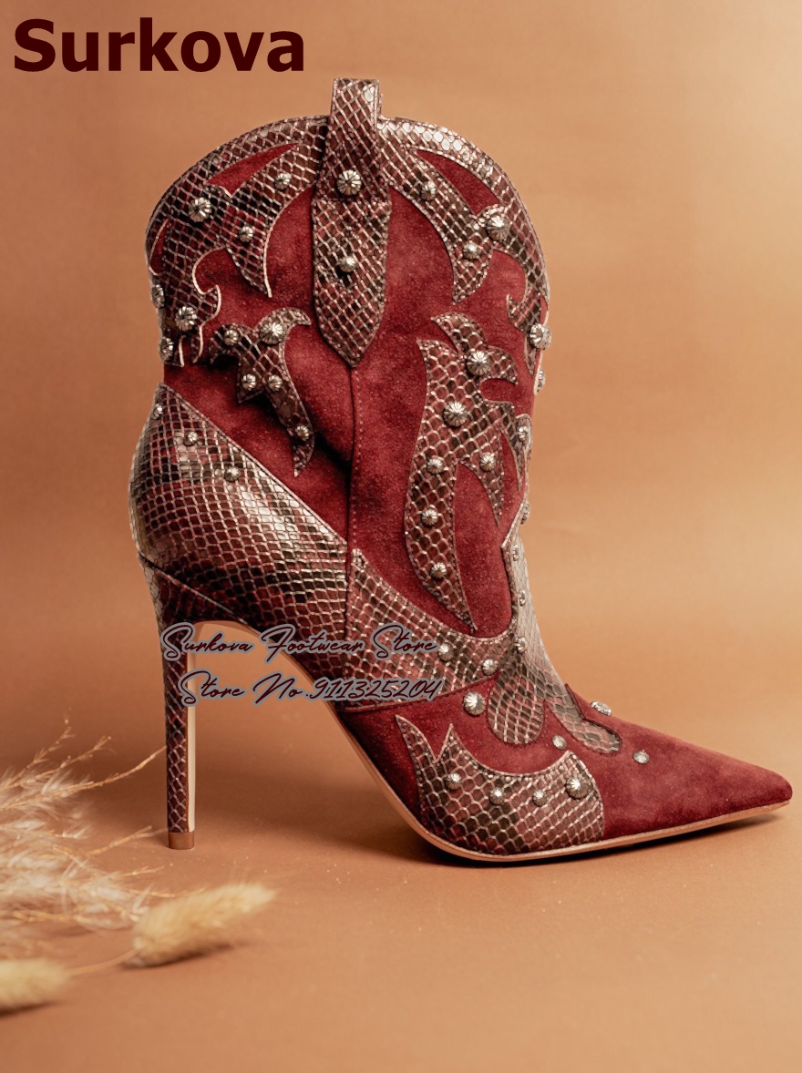 Western Cowgirl Boot - Surkova Stivaletti Vintage Western da Cowgirl