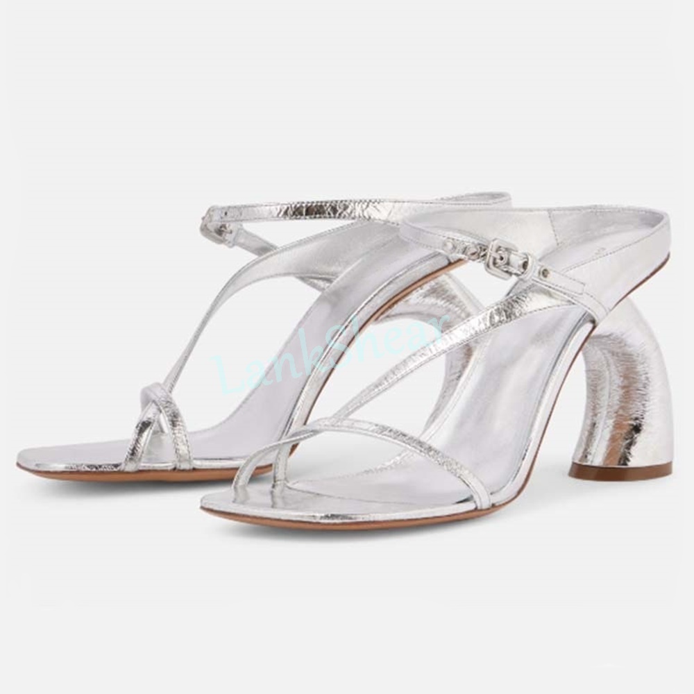 Women'S Shoes Paris - Sandali con tacco alto in pelle
