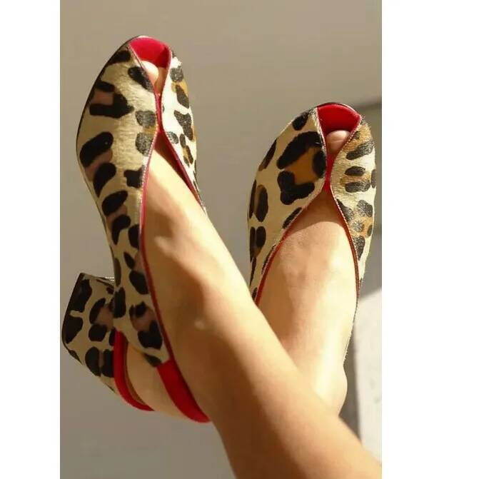 Leopard Print Heels - Sandali da Donna con Stampa Leopardata,