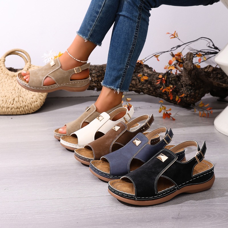 Women'S Shoes With Bunions - Sandali con zeppa da donna taglie