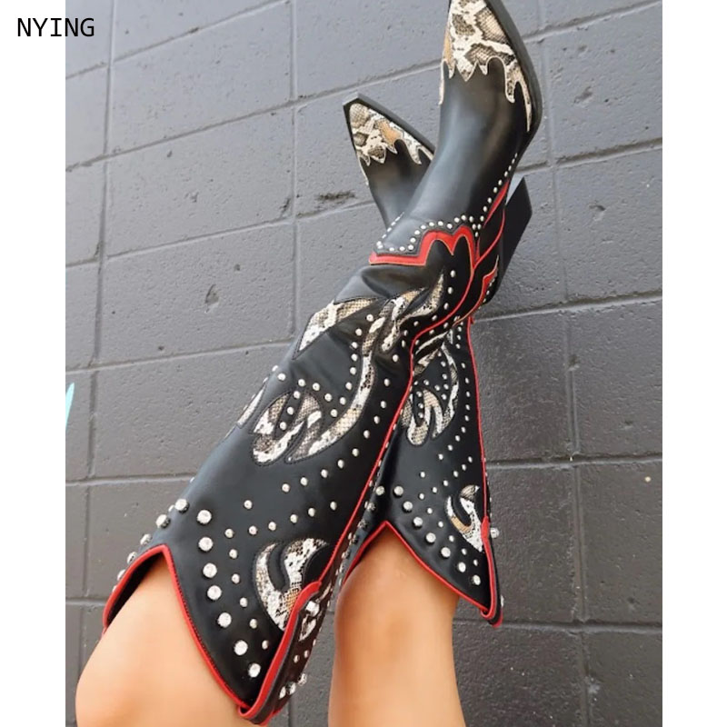 Western Cowgirl Boot - 2025 Plus Size 44 Stivali alti