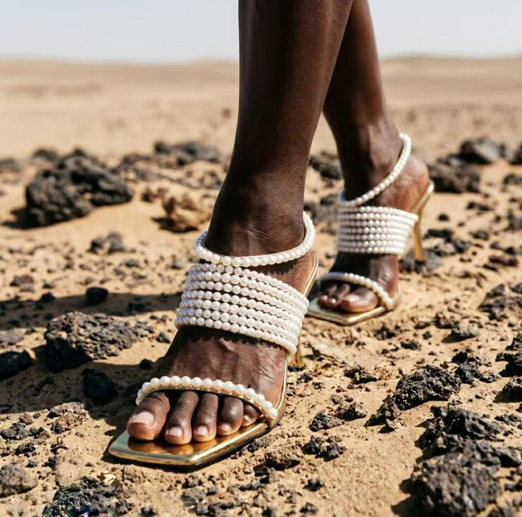 Gold Chain Sandal - Sandali Donna con Cinturini a Catena
