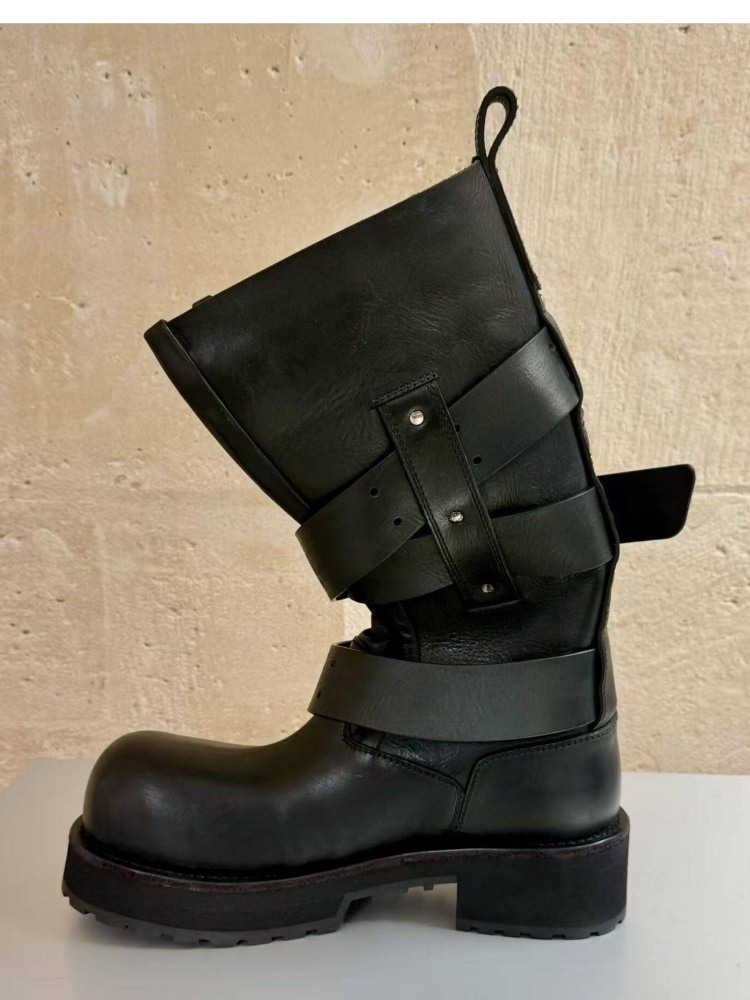 Stivali da Moto in Pelle Nera  - Women'S Shoes Paris recensione e prezzo