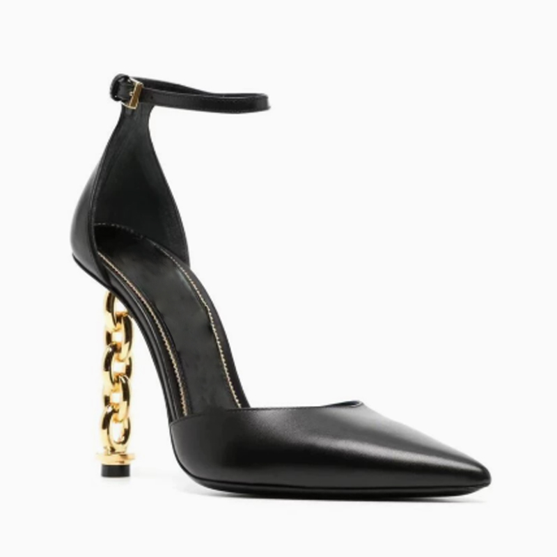 Sexy catena d'oro tacco a punt - Gold Chain Sandal recensione e prezzo