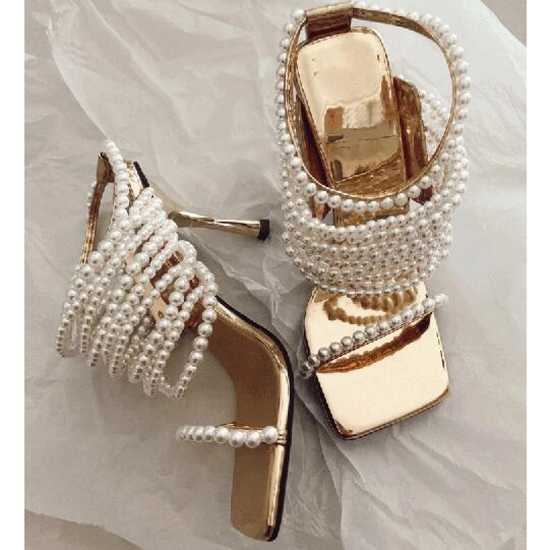 Sandali Donna con Cinturini a  - Gold Chain Sandal recensione e prezzo