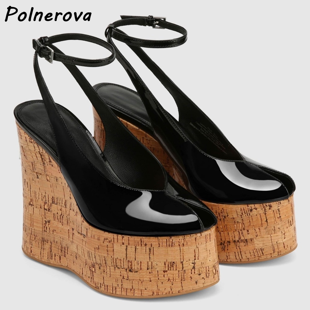 Sandali con zeppa in pelle ver - Women'S Shoes Y2K recensione e prezzo