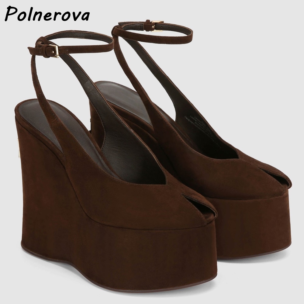 Sandali con zeppa in pelle ver - Women'S Shoes Y2K recensione e prezzo